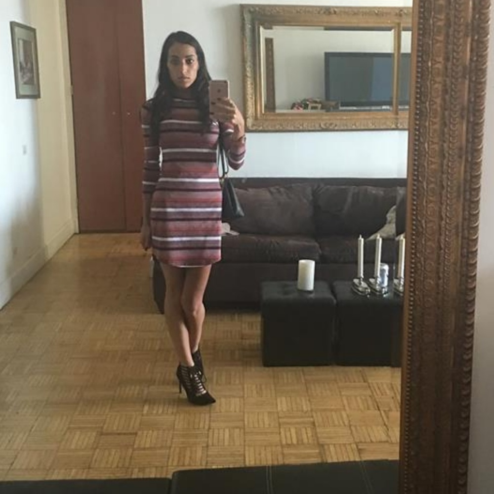 This striped pink dress is so cute!!